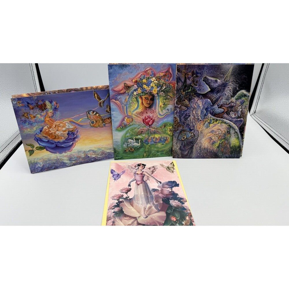 3x Josephine Wall Enchanted Universe Fairy BDay Cards Leanin' Tree + BONUS card